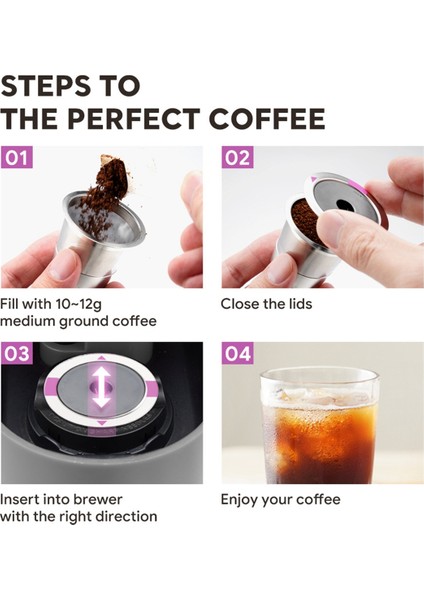 Keurig Için Yeniden Kullanılabilir K Fincan, Keurig 1.0 Kahve Makinesi Için 2 Paslanmaz Çelik Kahve Pod, 6 Silikon Halka ve Kağıt Filtreleri (Yurt Dışından) fiyatları