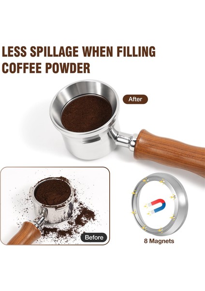 51MM Dipsiz Portafilter, Filtre Sepeti, Ekran ve Espresso Dozlama Hunisi ile Profesyonel Espresso Portafilter (Yurt Dışından) indirimleri