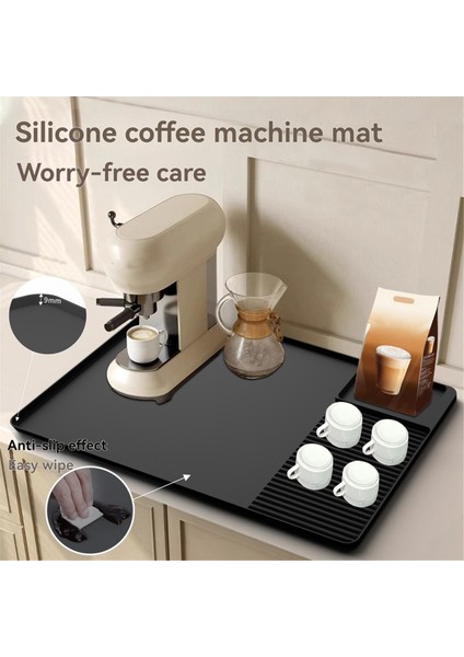 Silikon Kahve Mat 24X16IN Kahve Çubuk Mat Mutfak Tezgahı Için Kahve Aksesuarları Için Çıkarılabilir Yemek Kurutucu Mat A (Yurt Dışından) modelleri