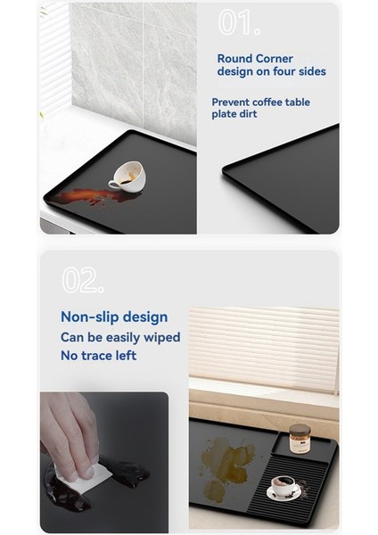 Silikon Kahve Mat 24X16IN Kahve Çubuk Mat Mutfak Tezgahı Için Kahve Aksesuarları Için Çıkarılabilir Yemek Kurutucu Mat A (Yurt Dışından) fırsatları
