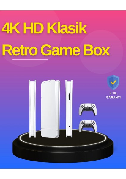 Buğz HDMI Çıkışlı Kablosuz 2 Kollu 4K Retro Oyun Kutusu