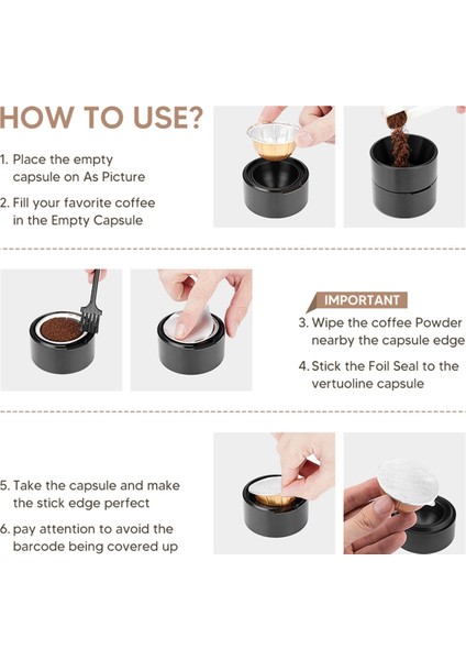 Nescafe Kahve Kapsülü Kabuk Tozu Doldurma Seti Doldurma Kaşık Için Yeniden Kullanılabilir (Yurt Dışından) indirimleri