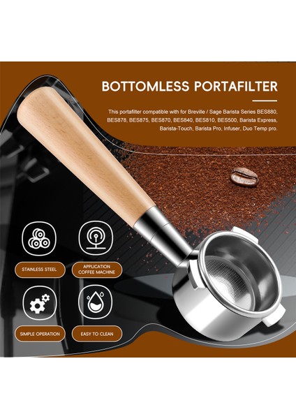 54MM Dipsiz Portafilter Için Breville Barista Ekspres BES870XL BES870BSXL BES878BSS BES880BSS BES840XL ve Daha Fazlası (Yurt Dışından) fırsatları