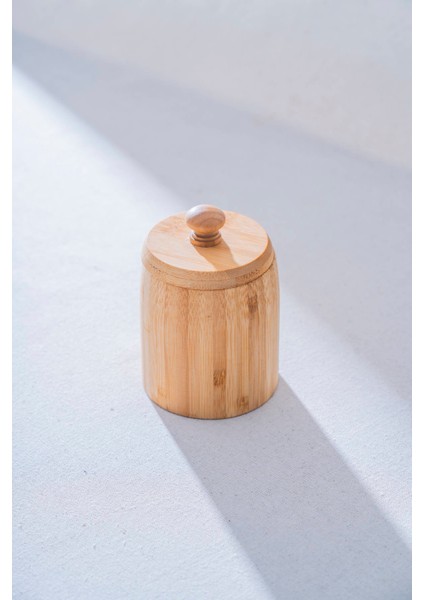 Bambu kapaklı Kavanoz - 12 cm