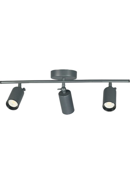 Spoti 3'lü Antrasit Renk (Gün Işığı) Modern Tasarım Salon - Mutfak - Banyo Spot Ledli Sıralı Avize fırsatları