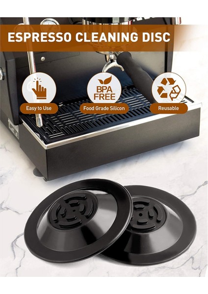 2pcs Espresso Temizleme Diski, 54MM Silikon Backflush Diski Breville Espresso Machines Aksesuarları Bes 810BSS, BES840XL (Yurt Dışından) modelleri