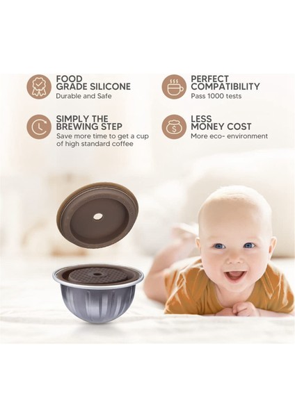 Vertuoline Kahve Pod Için Yeniden Kullanılabilir Kahve Kapsülü Kapak Doldurulabilir Nespresso Vertuo Kapsül Için (Yurt Dışından) indirimleri