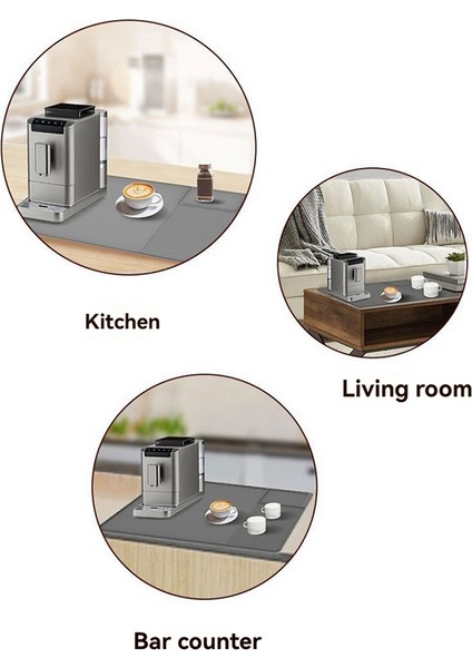 Silikon Kahve Mat 24X16IN Kahve Çubuk Mat Mutfak Tezgahları Için Kahve Aksesuarları Için Çıkarılabilir Yemek Kurutma Mat Boy (Yurt Dışından) fiyatları