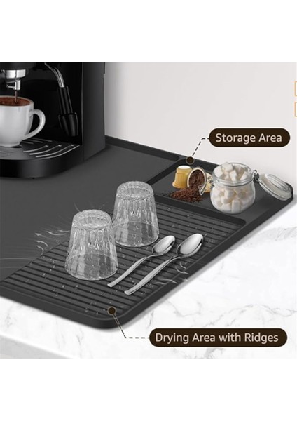 Silikon Kahve Mat 24X16IN Kahve Çubuk Mat Mutfak Tezgahları Için Kahve Aksesuarları Için Çıkarılabilir Yemek Kurutma Mat Boy (Yurt Dışından) indirimleri