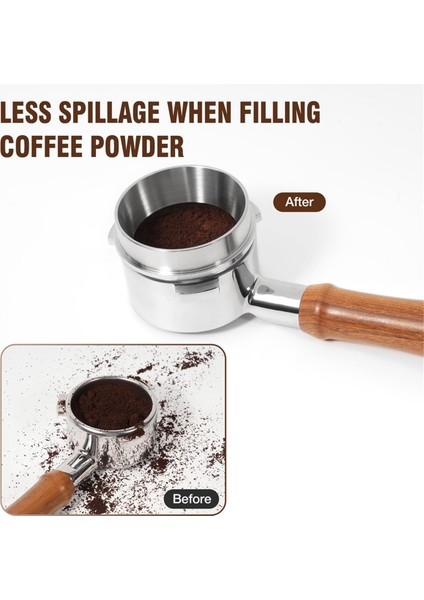 54MM Dipsiz Portafilter, Filtre Sepeti ile Profesyonel Espresso Portafilter, 2pack Ekran ve Espresso Dozlama Hunisi (Yurt Dışından) fırsatları