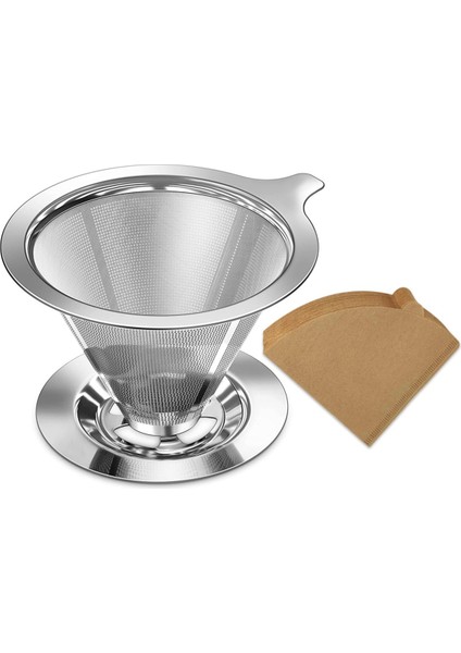Kahve Damlası Üzerine Dökün, 40 Adet Kağıt Filtreli Yavaş Damla Kahve Filtresi, 1-2cups Için Kahve Makinesinin Üzerine Dökün (Yurt Dışından)