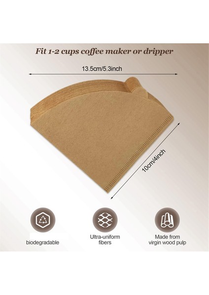 Kahve Damlası Üzerine Dökün, 40 Adet Kağıt Filtreli Yavaş Damla Kahve Filtresi, 1-2cups Için Kahve Makinesinin Üzerine Dökün (Yurt Dışından) modelleri