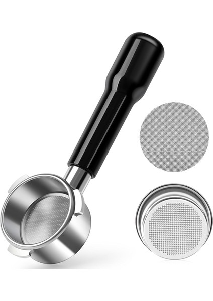 54MM Dipsiz Portafilter, Espresso Dipsiz Portafilter Puck Ekran ve Paslanmaz Çelik Filtre Sepeti (Yurt Dışından)