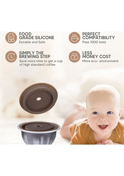 Vertuolin Büyük Nescafe Kahve Makinesi Kahve Makinesi Aksesuarları Için Yeniden Kullanılabilir Silikon Kapak (Yurt Dışından) fırsatları