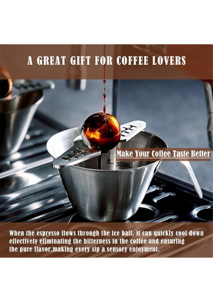 Espresso Kahve Için Espresso Dondurulmuş Top Espresso Soğutma Aracı Paslanmaz Çelik Soğutucu Top/buz Küresi, Espresso Soğutucu (Yurt Dışından) modelleri