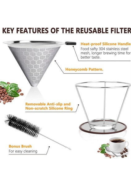 Kahve Filtresi Taban Filtresi Içermeyen Kağıt Filtre Kahve Filtresi Kahve Dripper Kahve Makinesi Için Temizlik Fırçası (Yurt Dışından) fiyatları