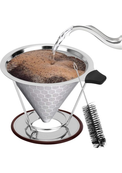 Kahve Filtresi Taban Filtresi Içermeyen Kağıt Filtre Kahve Filtresi Kahve Dripper Kahve Makinesi Için Temizlik Fırçası (Yurt Dışından) fırsatları