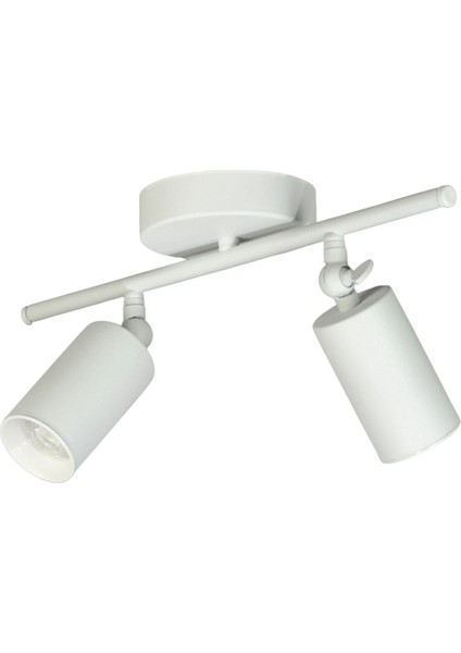 Spoti 2'li Beyaz Renk (Beyaz Işık) Modern Tasarım Cafe - Mutfak - Banyo Spot Ledli Sıralı Avize fırsatları