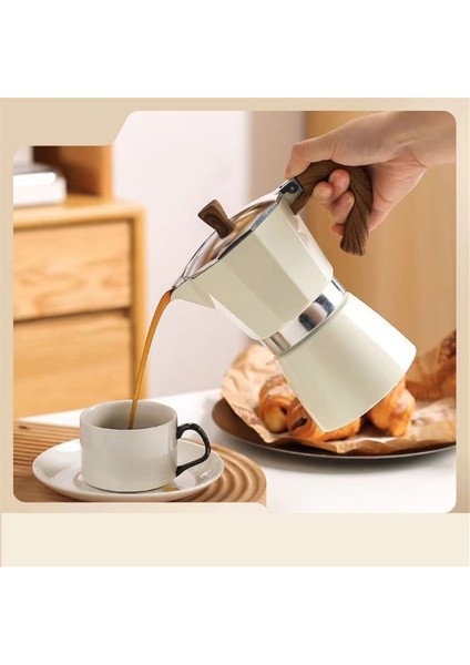 150ML Alüminyum Tip Moka Pots Espresso Kahve Makinesi Soba Ev Ofis Kullanımı, A (Yurt Dışından) indirimleri