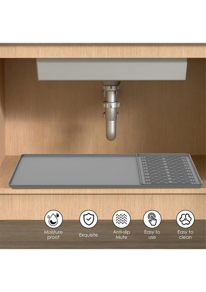 Silikon Kahve Mat 15.75X23.6INCH Kahve Çubuk Mat Söndürülebilir Tabak Kurutma Mat Kolay Temiz Kahve Istasyonu Mat Gri (Yurt Dışından) fırsatları