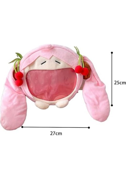 Önü Şeffaf Pencereli Omuz Çantası Pembe indirimleri