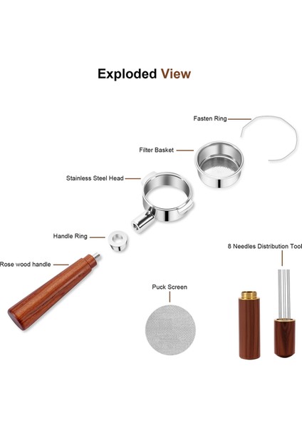 Dipsiz Portafilter, 3 Kulak Espresso Portafilter Aksesuar Kiti, 51MM Breville Sage Barista Espresso Makinesi (Yurt Dışından) indirimleri