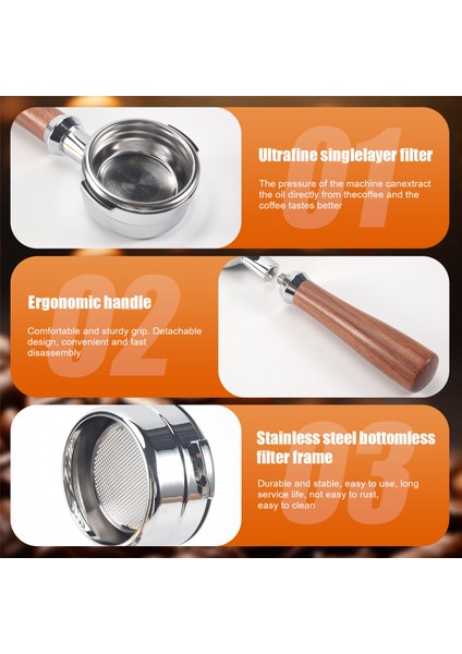 Kahve Dipsiz Portafilter Kahve Makinesi Ahşap Tutar Welhome Için Kahve Aksesuarları KD-310/KD-510 K888 (Yurt Dışından) indirimleri