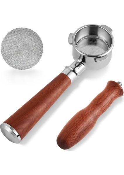 54MM Dipsiz Portafilter - Kahve Makinesi Için 54MM Puck Ekranlı Dipsiz Portafilter Filtre Sepeti (Yurt Dışından)