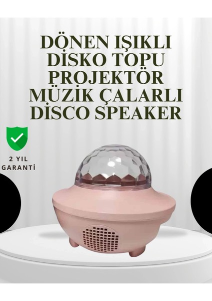 Buğz Sesle Etkileşimli Yıldız Projektörlü Gece Lambası – Bluetooth Hoparlörlü, USB Girişli, Dönen Okyanus