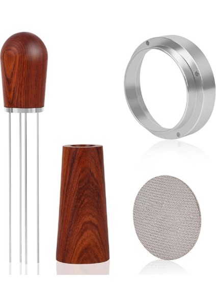 54MM Espresso Aksesuar Kiti, Wdt Aracı, Dozlama Hunisi ve Disk Ekran Seti, Kahve Iğnesi Dağıtım Karıştırıcısı (Yurt Dışından)