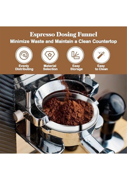 54MM Espresso Aksesuar Kiti, Wdt Aracı, Dozlama Hunisi ve Disk Ekran Seti, Kahve Iğnesi Dağıtım Karıştırıcısı (Yurt Dışından) fırsatları