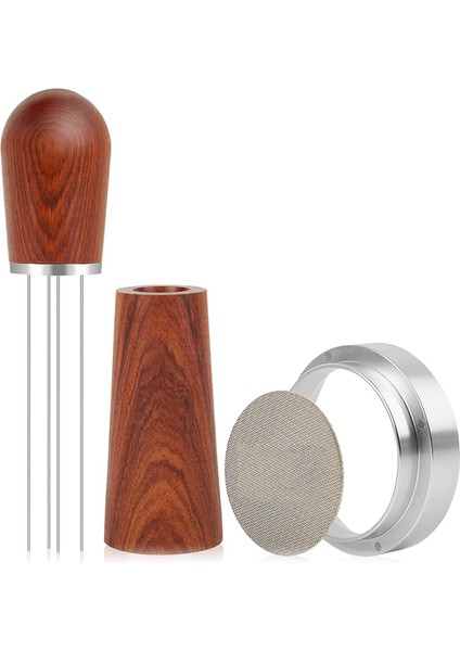 51MM Espresso Wdt Aracı, Dozlama Hunisi ve Disk Ekran Seti, Espresso Aksesuarları Kiti Barista Seti, Kahve Iğnesi (Yurt Dışından)