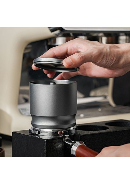 58MM Kahve Dozlama Fincanı Alüminyum Alaşım Espresso Dozlama Huni Demleme Kabı Portafilter Dozlama Yüzüğü Siyah (Yurt Dışından) indirimleri