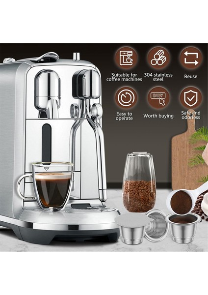 Yeniden Kullanılabilir Espresso Kapsüller, Alüminyum Folyoları Olan Paslanmaz Çelik Doldurulabilir Espresso Kapsüller (Yurt Dışından) fiyatları