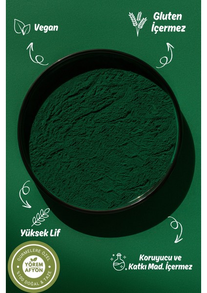 Yörem Afyon %100 Doğal Şifa Kaynağı Glütensiz Yüksek Lifli Spirulina Tozu (Spirulina Platensis) | 55GR. fiyatları