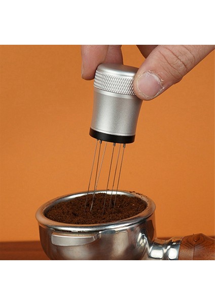 Kahve Gevşek Toz Iğne Bez Tozu Iğne Stand 6 Pimli Kahve Karıştırıcı Çıkarılabilir ve Yıkanabilir Toz Iğnesi, A (Yurt Dışından)