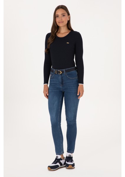 Kadın Koyu Mavi Pantolon (Jean) 50317616-DN0023 modelleri