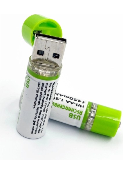 Buğz USB Şarjlı 1450MAH Aa 1.2V Lityum Kalem Pil 2’li Set Dönüşümlü Batarya indirimleri