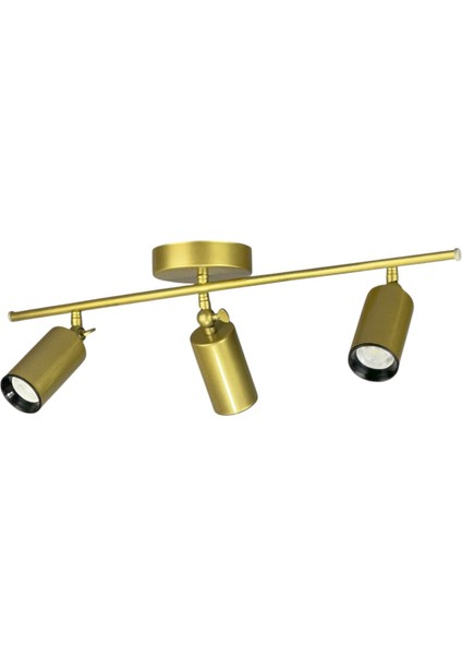 Spoti 3'lü Eskitme Renk (Gün Işığı) Modern Tasarım Salon - Mutfak - Banyo Spot Ledli Sıralı Avize fırsatları