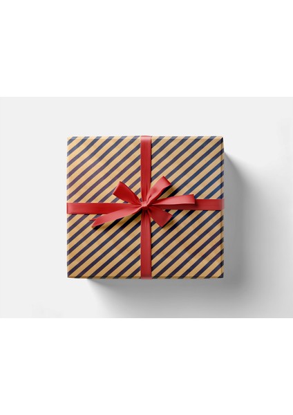 Kraft Hediye Paketleme Kağıdı, Lacivert Verev ÇIZGILI-40GR, Ambalaj Kağıdı 70X100 cm - 10'lu Paket fırsatları