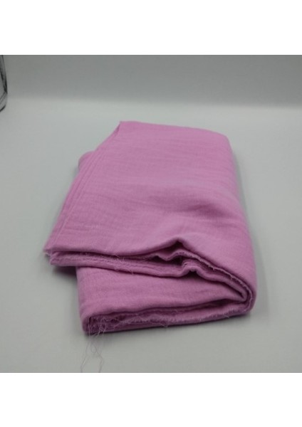 Pembe Çift Katlı Gazlı Pamuk Muslin Kumaş – Yumuşak ve Hafif Doku | 150 cm x 100 cm Elnm3 modelleri