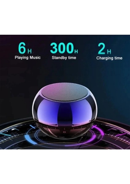 Metal Mini Kablosuz Hoparlör Şarjlı 4W Mini Bluetooth Speaker Tws Özellikli Ses Bombası