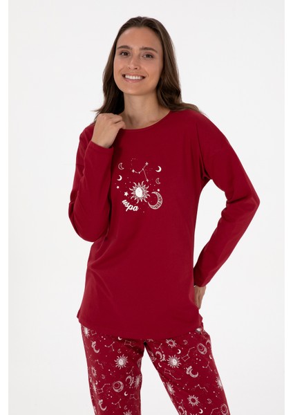 Kadın Bordo Pijama Takım 50318919-VR014 modelleri