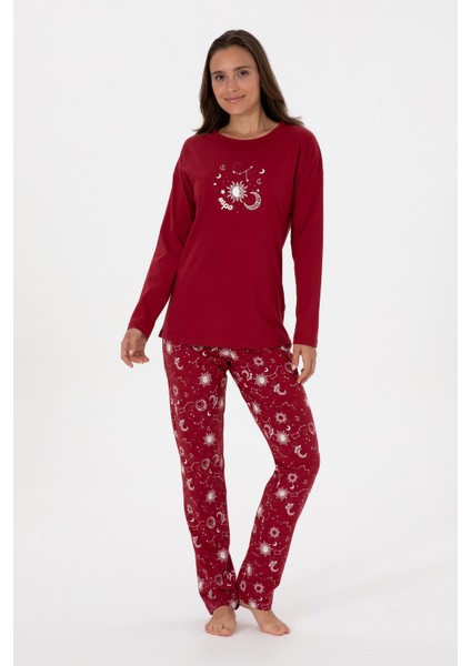 Kadın Bordo Pijama Takım 50318919-VR014 fırsatları
