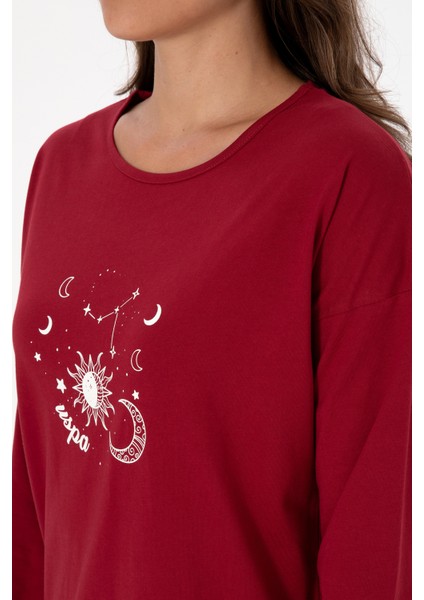 Kadın Bordo Pijama Takım 50318919-VR014