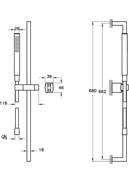 A45711 Sticx 1F Sürgülü El Duşu Takımı, Krom fırsatları