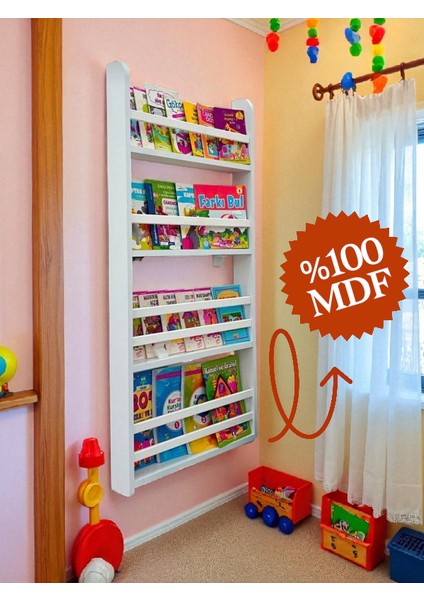 Carmen 4 Raflı Montessori Kitaplık