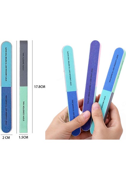 7 Yüzeyli Tırnak Törpü ve Parlatma Süngeri 3 Adet 718790 fırsatları