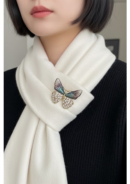 Taşlı Sedefli Kelebek Broş Lila Renkli Kadın Aksesuar Tek Ebat Zarif Tasarım fiyatları