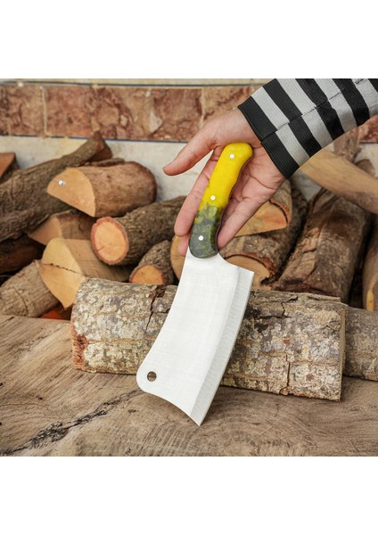 4'lü Kasap Bıçağı Seti + Kesme Tahtası - Paslanmaz Premium Kalite modelleri